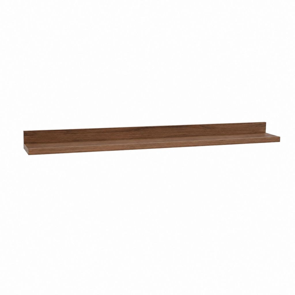 Wandregal Nussbaum Spanplatte rechteckig 120 x 20 x 10 cm