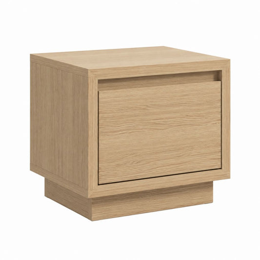 Nachttisch Eichenoptik MDF mit Eichenfurnier rechteckig mit Schublade 50 x 40 x 50 cm