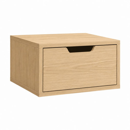 Nachttisch mit Schublade Eiche hell MDF rechteckig 40 x 35 x 20 cm